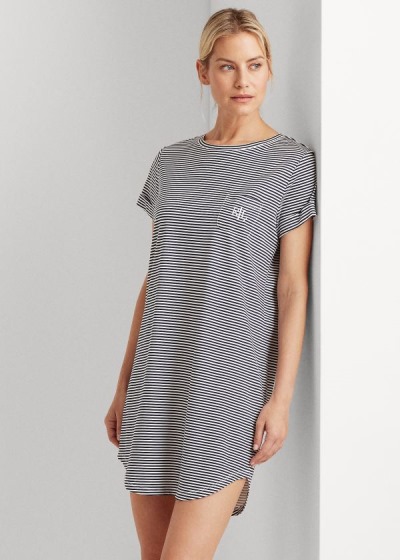 Ralph Lauren Striped Cotton-Blend T Shirt Dame Danmark (FXQCK2745)